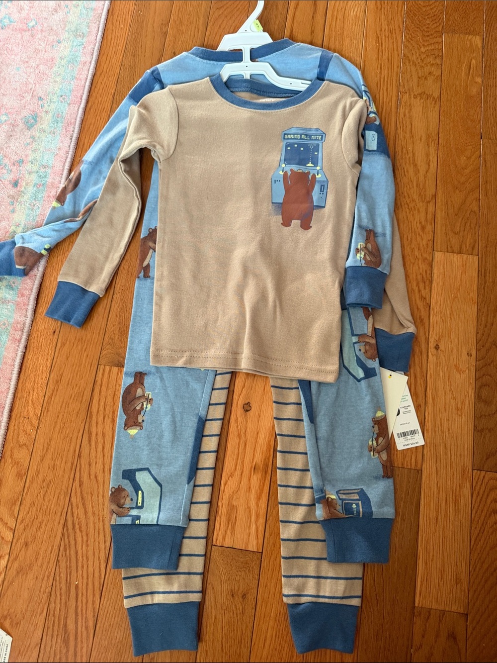 Carter's Bear Arcade Two-Piece Pajama Set - Blue & Tan